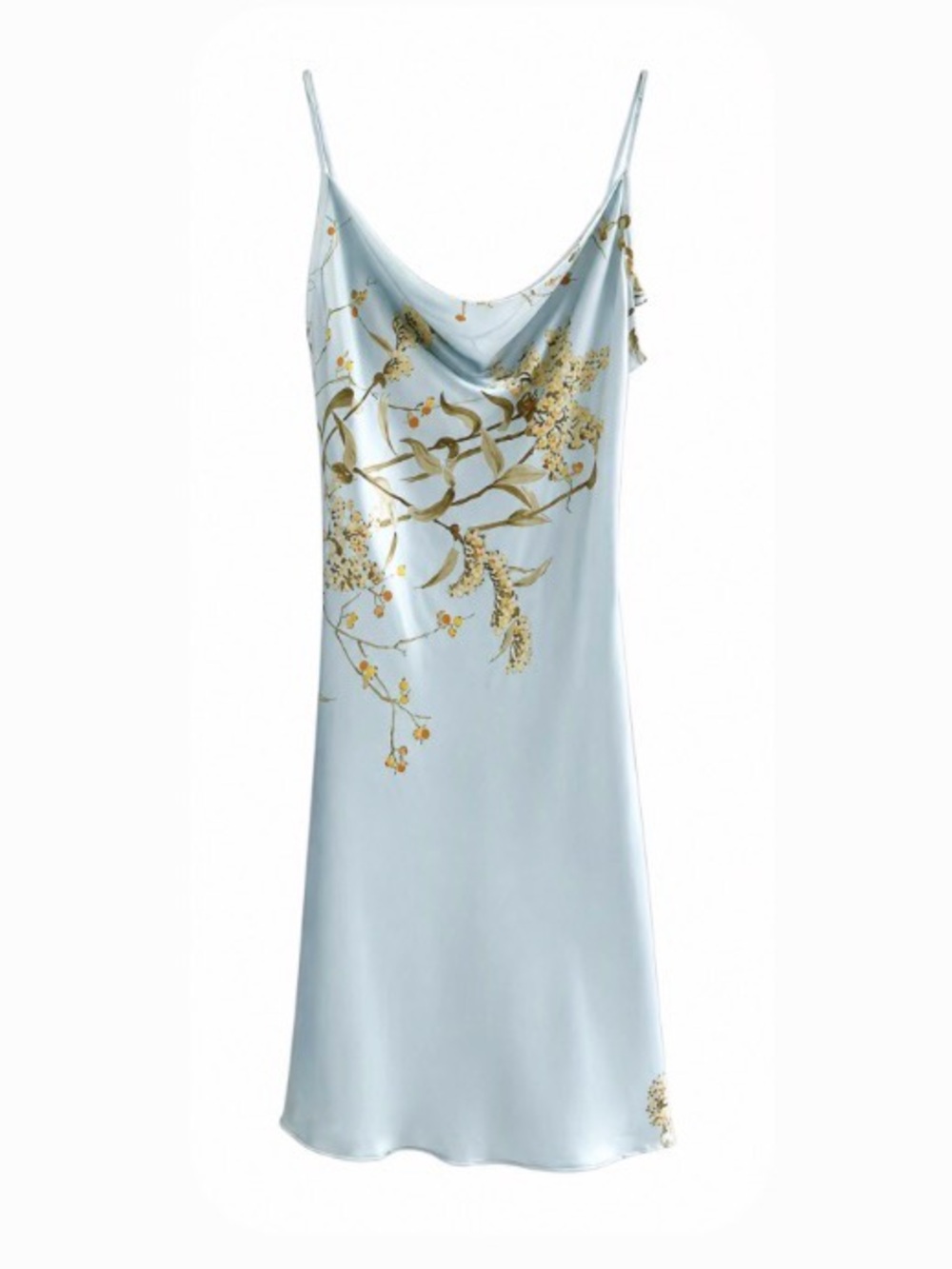 Light Green Floral Slip Dress with Travel Bag - Size XL